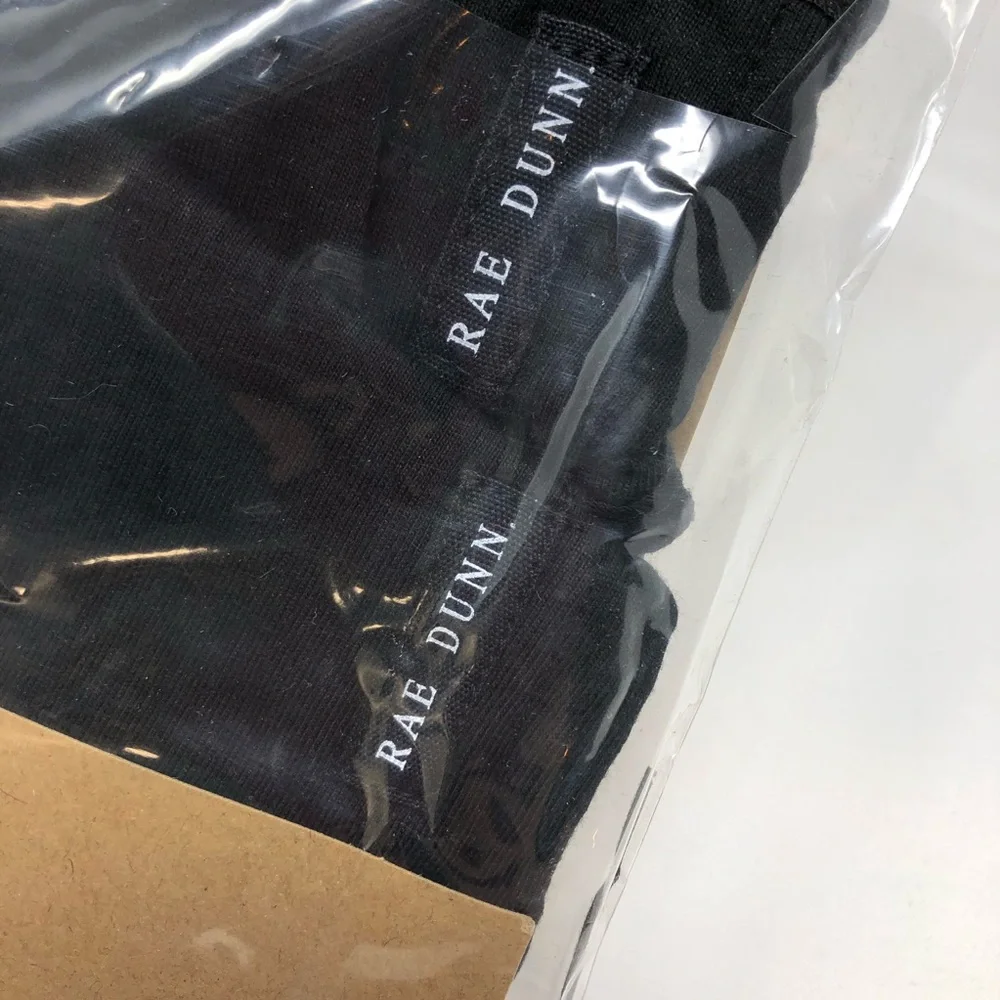 Rae Dunn Black Face Mask Reusable Love & Smile